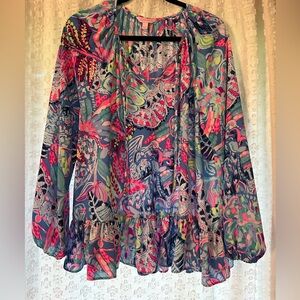 Lilly Pulitzer Tensley Ruffle Top